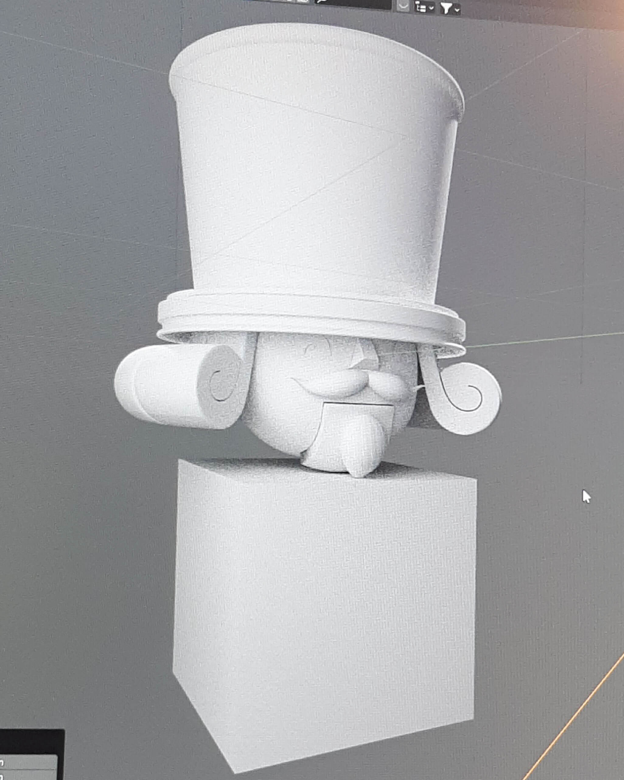 Initial box-modelling of nutcracker head