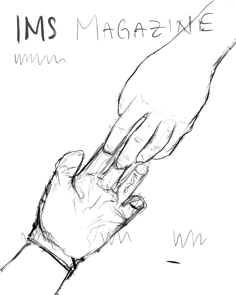 Sketch 1 involving two hands reaching out for each other