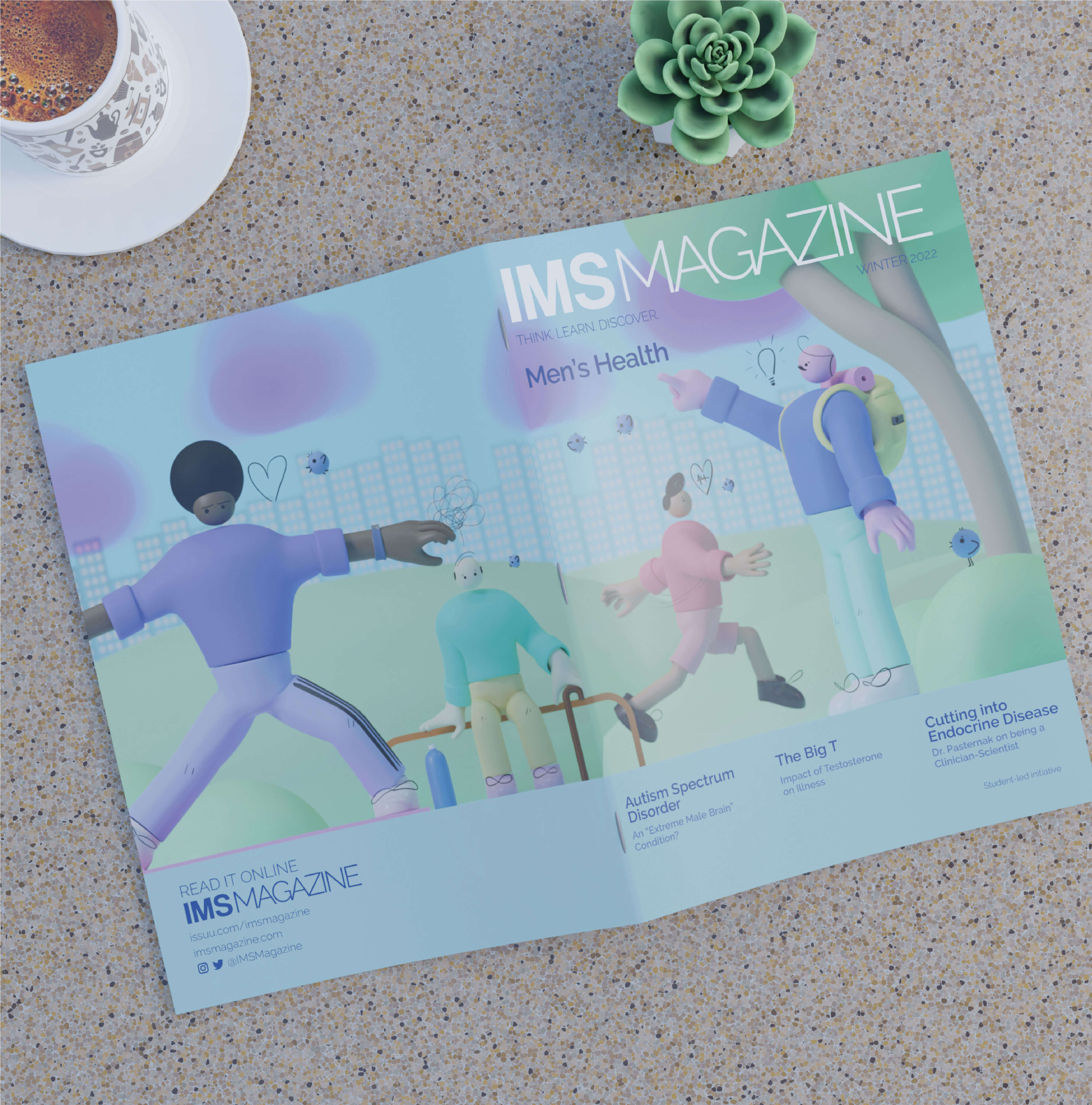 Final 3D mockup of magazine cover