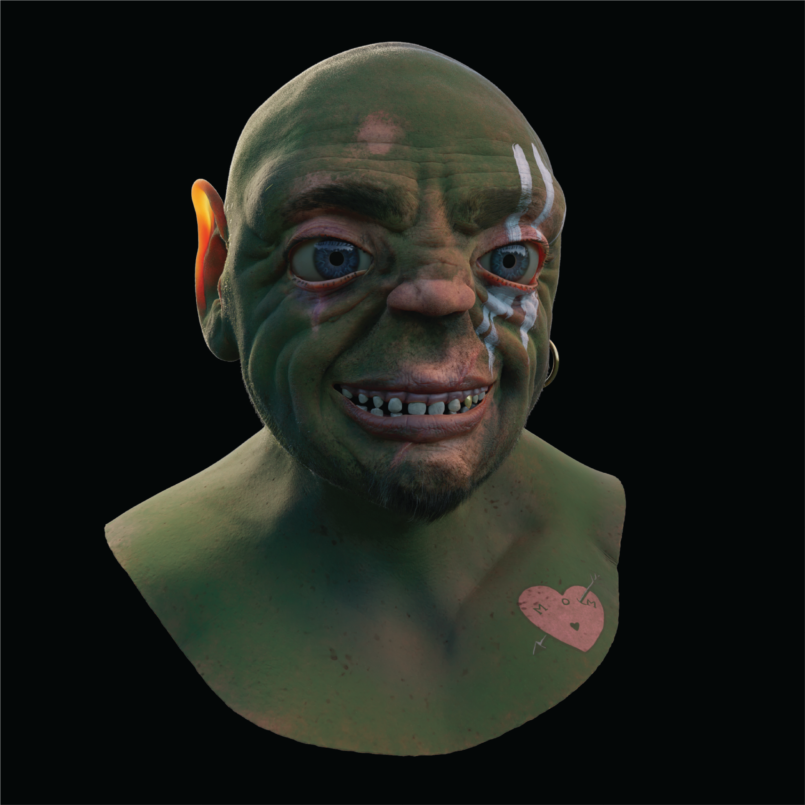Ogre Final render Pose 1 - Smiling